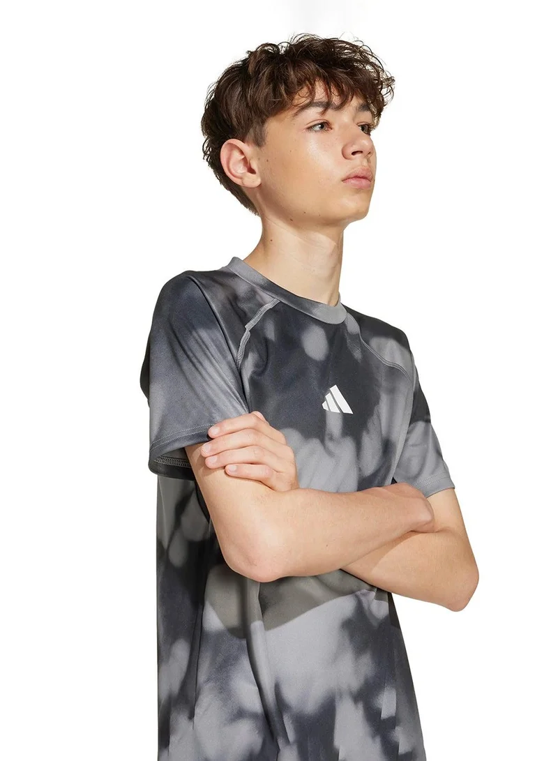 Adidas Training Tee With Allover Graphic