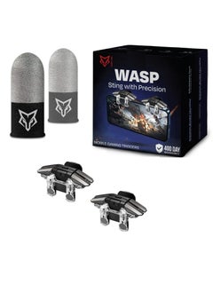 سارافوكس طقم مشغل الهاتف المحمول Sarafox Wasp K5 مع بطارية للاطلاق التلقائي مزود بـ 4 أزرار متعددة الوظائف + أطراف أصابع احترافية للاعبين  - Image 2