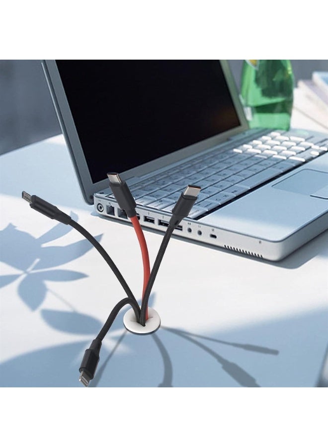 12 Pcs Cable Cord Grommet, 3/4" Silicone Cable Grommet, Wire Hole Cover Cable Management Wire Organizer Cable Pass Through Desk Grommet for Table, Computer Desk, Office, Home - Image 5