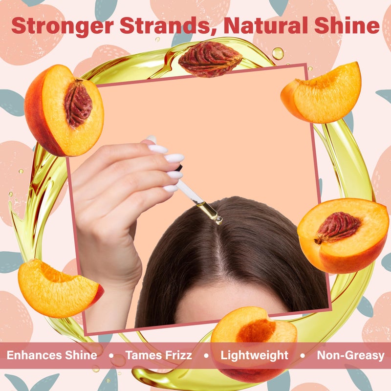 Plant Guru Peach Kernel Oil 4 fl. oz. Cold Pressed 100% Pure & Natural Carrier â€“ Ideal for Skin, Face, Body, and Hair Moisturizer. Great for DIY Creams, Lotions, and Lip Balms. - Image 4