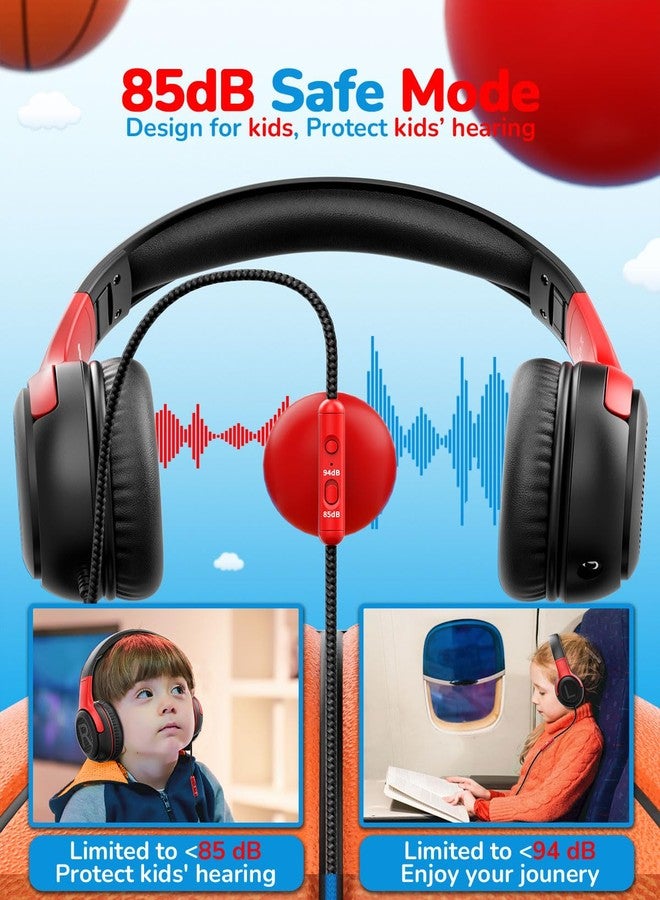 awatrue Kids Headphones Wired Toddler with Microphone, Over-Ear Headphones, 85/94dB Volume-Limiting, 3.5mm Jack, Foldable On-Ear Design - Safe & Comfortable for Learning & Entertainment - Image 2