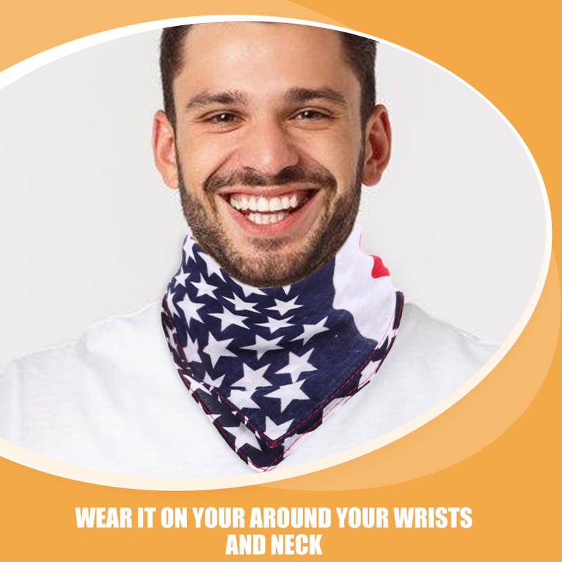 USA Flag Headscarf, Perfect for Patriotic Events and Outdoor Activities - Image 4