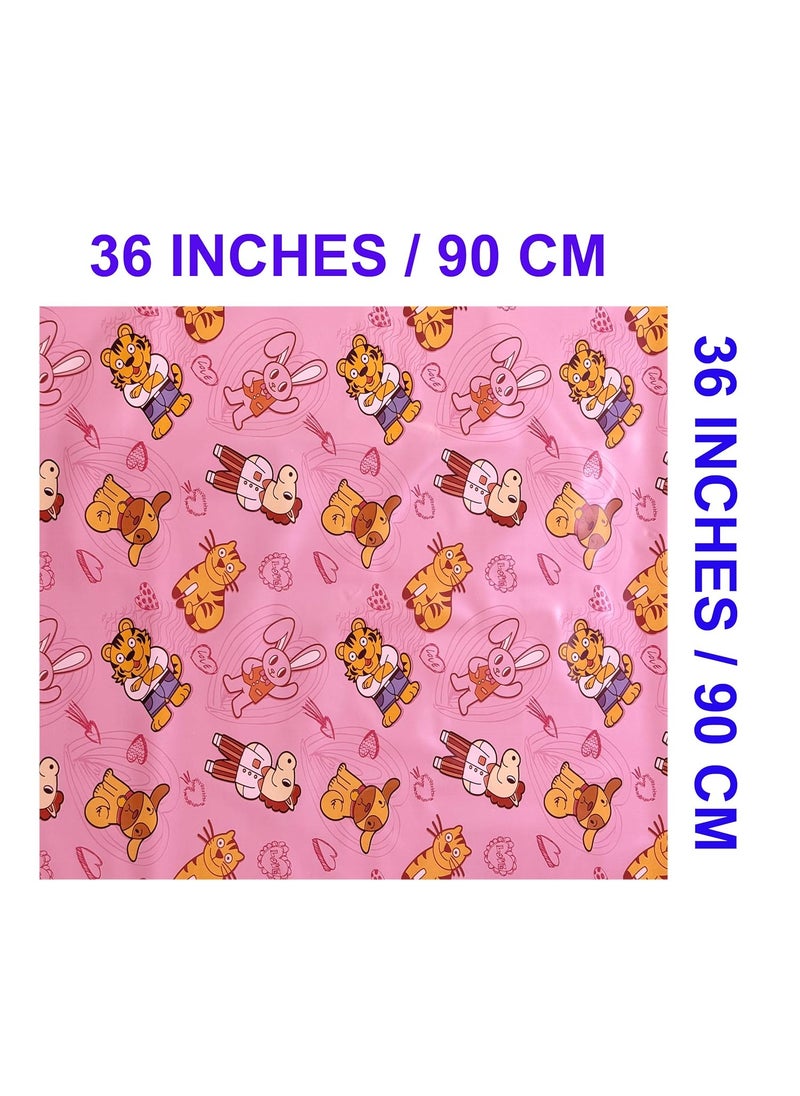 Ecosoft - Pookie® Plastic Sheet | Rubber Sheet for Babies | Bed Wetting Protector | 0-12 Months | 90 x 90 cm (Multicolor 001) - Image 1
