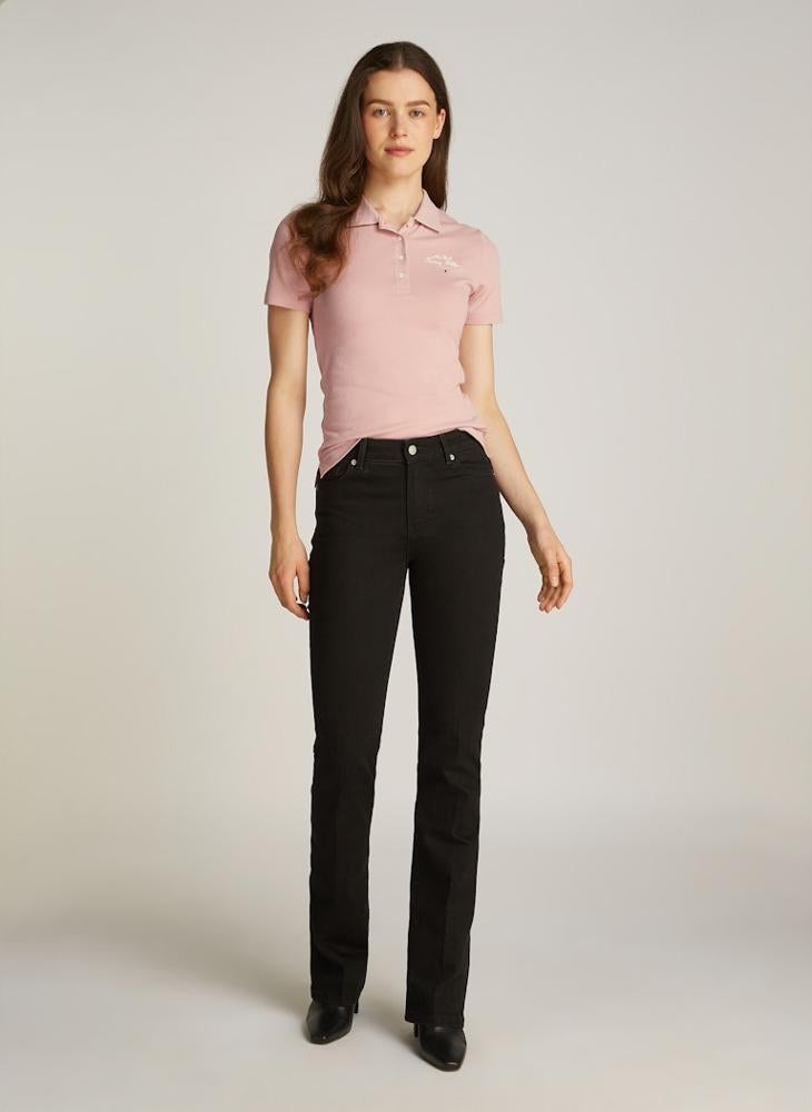 TOMMY HILFIGER Polo Neck Embroidered T-Shirt  - Image 4