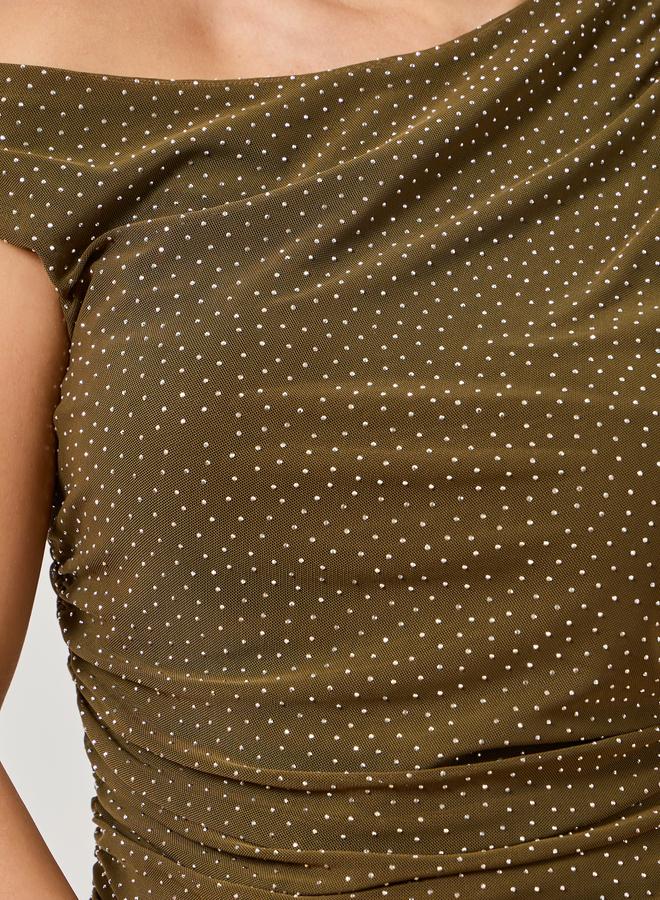 Styli Women Olive Sleeveless Knit Top - Image 4