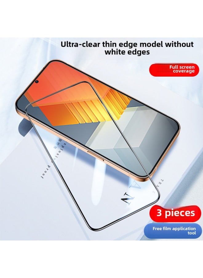 Generic For Iqooneo7 Racing Edition Tempered Film Vivoiqooneo7 Mobile Phone Film Iqoo Full Screen Neo7 Film I-Colour:"[special Film For E-sports] Ultra-clear ""3-piece Pack"" With Thin Edges And Free Film Artifact"-Size:Iqoo Neo7 Racing Edition  - Image 1