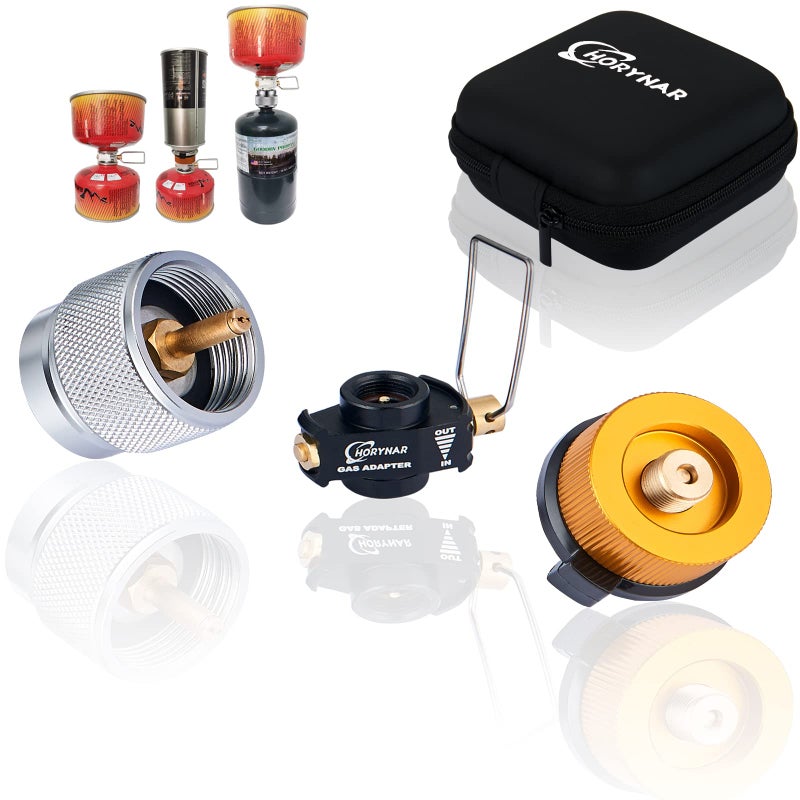 Horynar Gas Refill Adapter Butane Refill Adapter Save More Money Isobutane Fuel Canister / 8 OZ Butane/Propane Tank 16 OZ / EN417 Valve Canister Shifter - Image 1