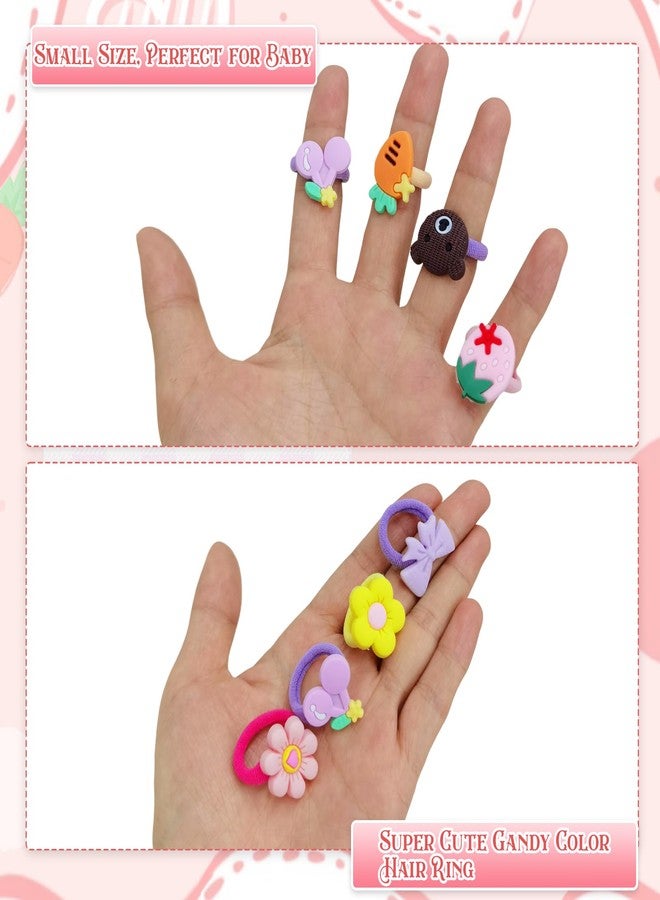 CoolShef مجموعة كول شيف المكونة من 60 قطعة من إكسسوارات الشعر للبنات الصغيرات، تتضمن ربطات شعر مطاطية ملونة لتصفيف شعر الطفلة، وربطات مرنة للأطفال الصغار، وحلقات لطيفة للملائكة الصغار، وحلقات ناعمة لتنسيق ملابس الأطفال. - Image 4