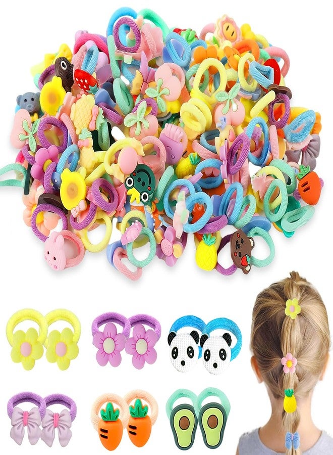 CoolShef مجموعة كول شيف المكونة من 60 قطعة من إكسسوارات الشعر للبنات الصغيرات، تتضمن ربطات شعر مطاطية ملونة لتصفيف شعر الطفلة، وربطات مرنة للأطفال الصغار، وحلقات لطيفة للملائكة الصغار، وحلقات ناعمة لتنسيق ملابس الأطفال. - Image 1
