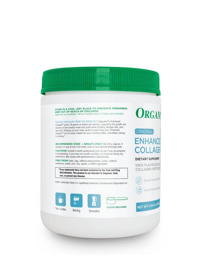 Organika Enhanced Collagen Peptides Protein Powder For Healthy Hair Skin Nails Joints Hydrolyzed For Better Absorption Grassfed Nongmo Unflavoured 500G - Image 4