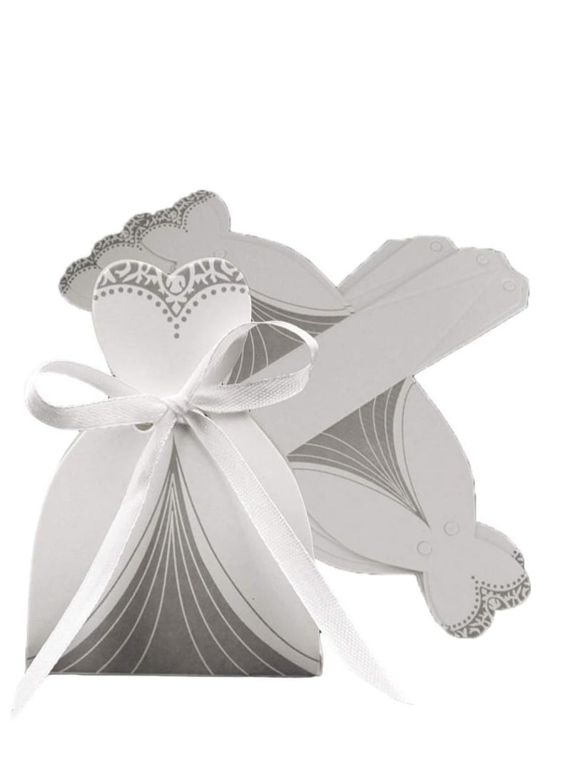Gerenic Gift boxes suitable for wedding parties, bride shape, set of 20 pieces, cardboard  - Image 4