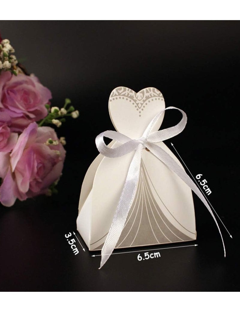 Gerenic Gift boxes suitable for wedding parties, bride shape, set of 20 pieces, cardboard  - Image 5