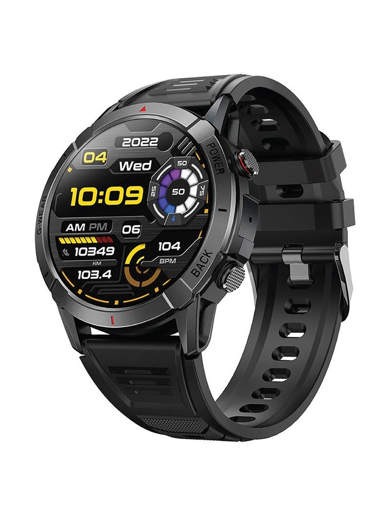 Totu Smart Watch 1.43-inch full touch screen with 400 mAh battery capacity BT Call Fitness Tracker IP68 Waterproof Black - Image 1