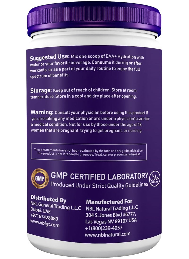 NBL Natural EAA Hydration | EAAs + BCAA Powder | Muscle Recovery, Strength, Muscle Building, Endurance | 8G Essential Amino Acids + Electrolytes | Strawberry Watermelon 30 Serving  - Image 4