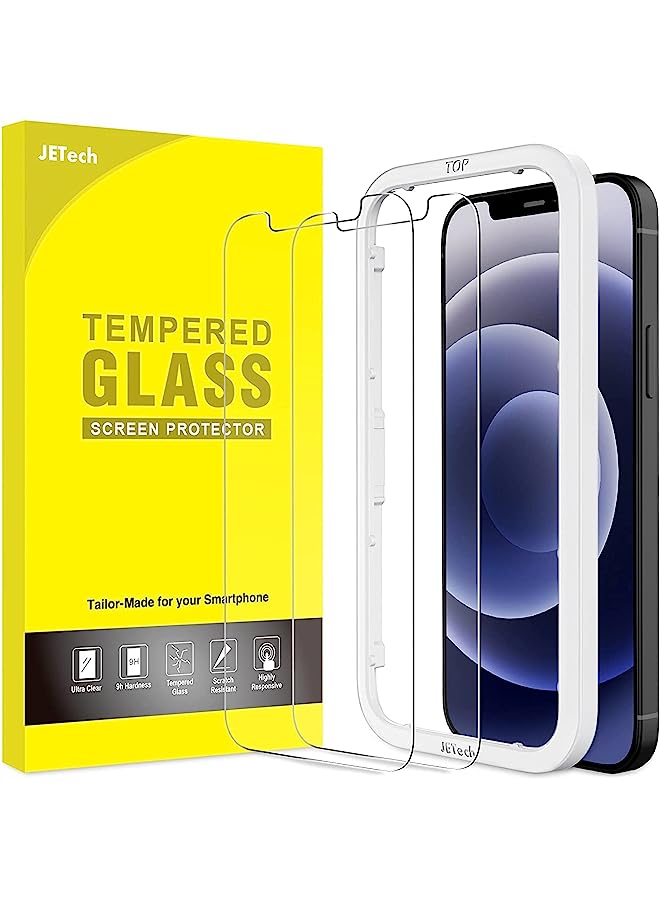 جي تيك واقي الشاشة لجهاز iPhone 12/12 Pro 6.1 بوصة ، ومخففة ، مع أداة سهلة التثبيت ، 2 عبوة - Image 1