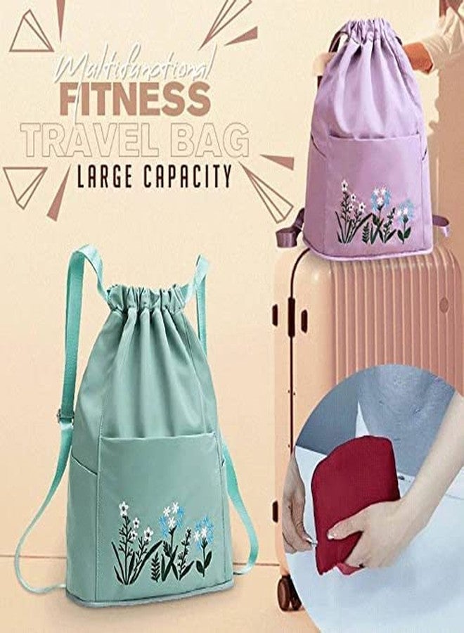 Drake Travel Drawstring Bag Waterproof Flower Print Foldable Travel Bag Culture Large Capacity Lightweight Waterproof Carry Luggage Duffel Bag - Image 3