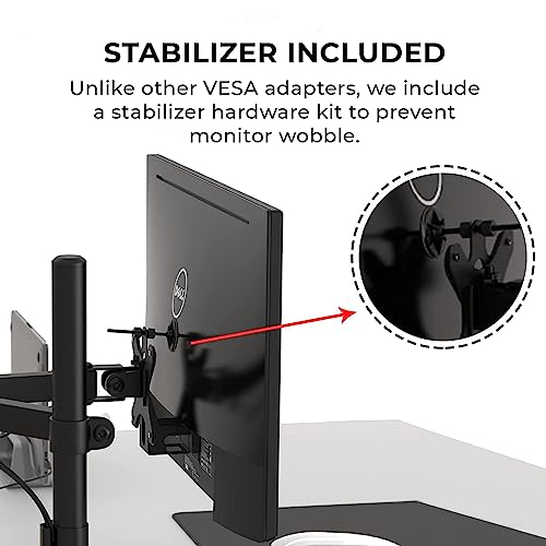 HumanCentric VESA Mount Adapter Compatible with Dell Monitors SE2416HX, SE2717HX, SE2717HR, SE2717H, S2216M, S2216H, SE2716H, SE2216H, SE2417HG, SE2416H, S2216H, 75x75mm and 100x100mm Patterns - Image 4