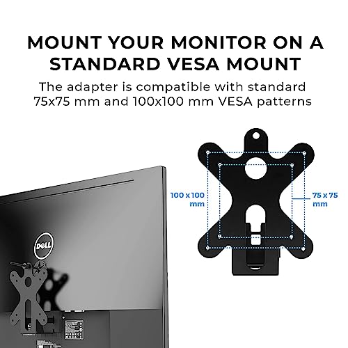 HumanCentric VESA Mount Adapter Compatible with Dell Monitors SE2416HX, SE2717HX, SE2717HR, SE2717H, S2216M, S2216H, SE2716H, SE2216H, SE2417HG, SE2416H, S2216H, 75x75mm and 100x100mm Patterns - Image 2