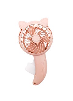 Thoraya Hand Press Fan Cartoon Cat Ear Handheld Fan No Battery Manual Small Cooling Fan for Travel Outdoor Activities Pink  - Image 5