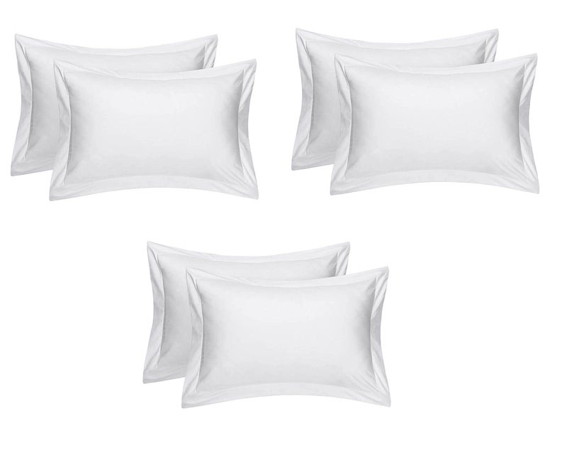 Rj Products™ Solid Pillow Covers Set of 6 Piece King Size (White) - Image 1