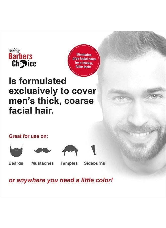 Godefroy - Barbers Choice 3 Application Beard and Mustache Dye For Men, 6 weeks of Cover For Gray Facial Hair, Natural Black - Image 1