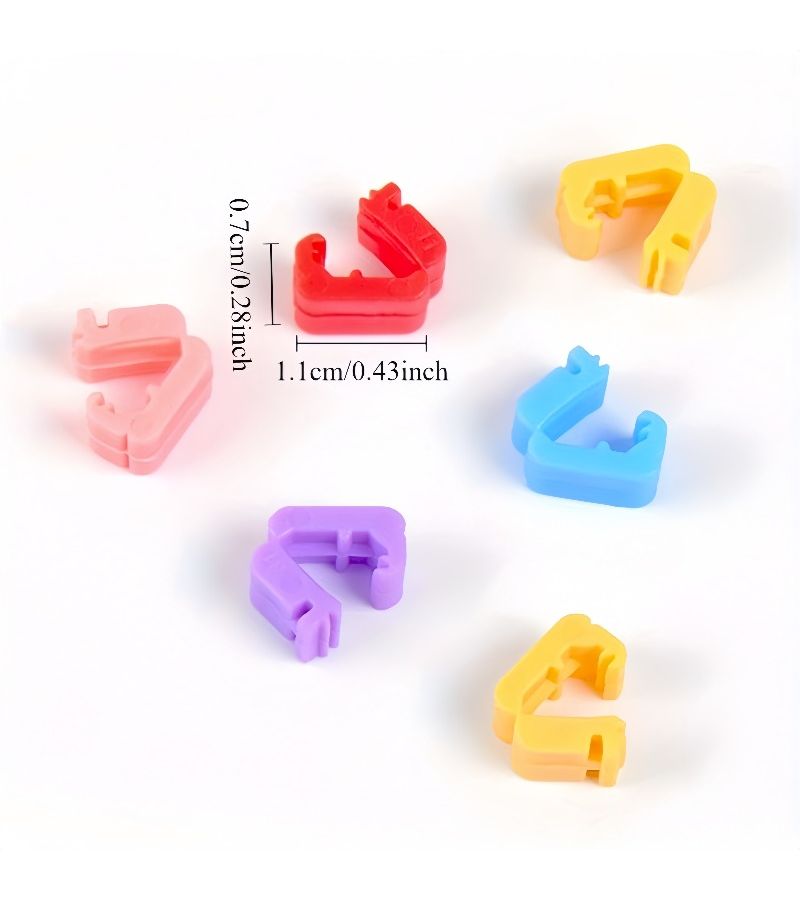 70 Balloon Sealing Clips Random Mix Colors Plastic Tie Tool Party Decorations - Image 2