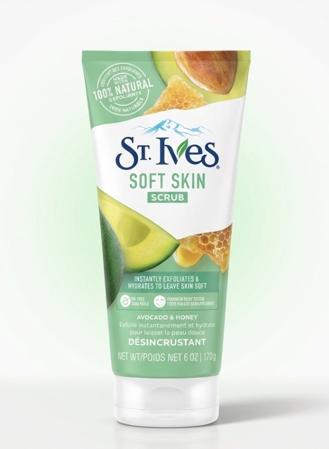 سانت آيفز مقشر الوجه ست ايفز الافوكادو والعسل لبشرة ناعمة 170 جم تقشير وتنظيف وتنعيم البشرة - Image 1