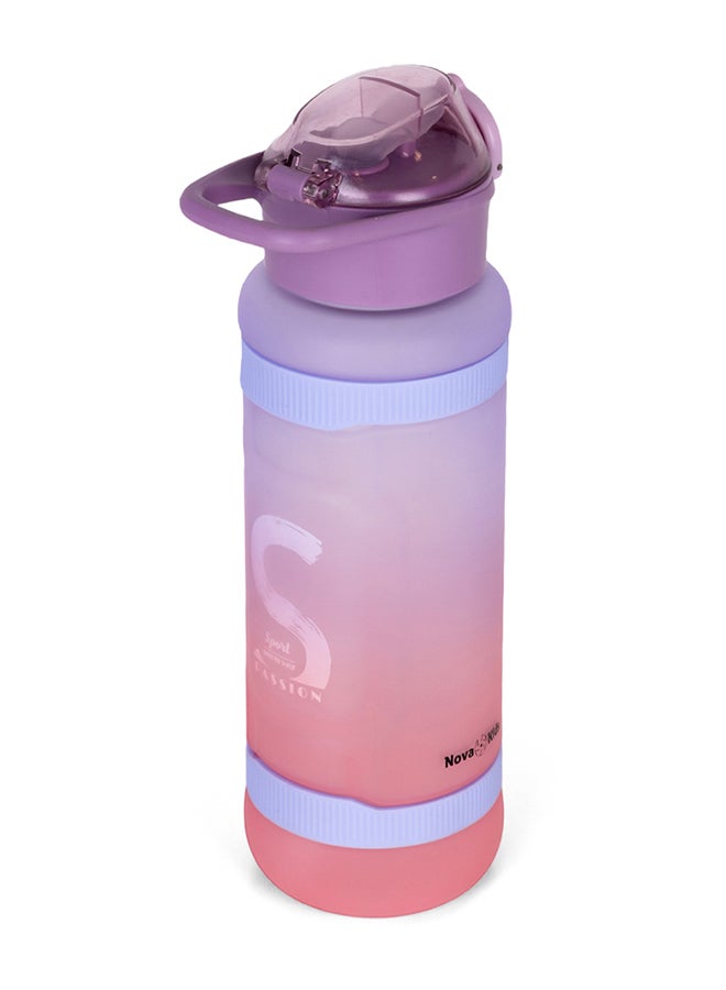 Nova kids Water Bottle With Straw 1000 ML - Purple - Image 2