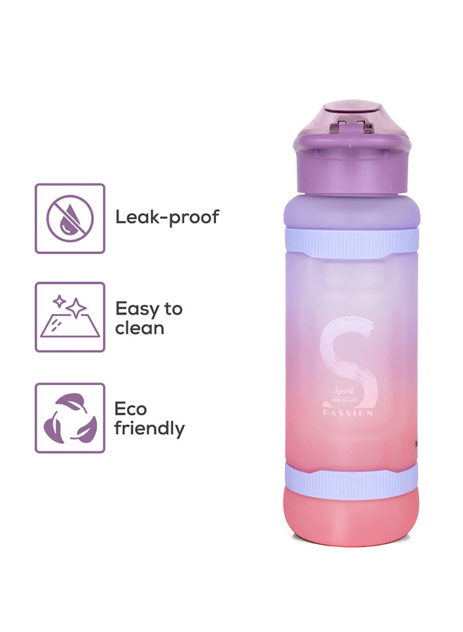 Nova kids Water Bottle With Straw 1000 ML - Purple - Image 4