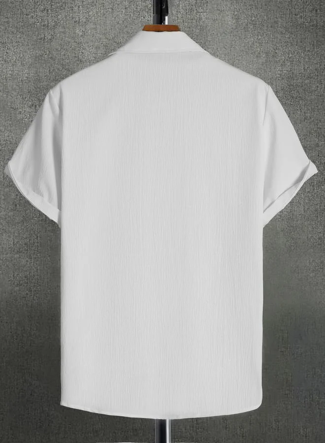 Take Two Take Two Textured Regular Fit Shirt with Flap Pocket