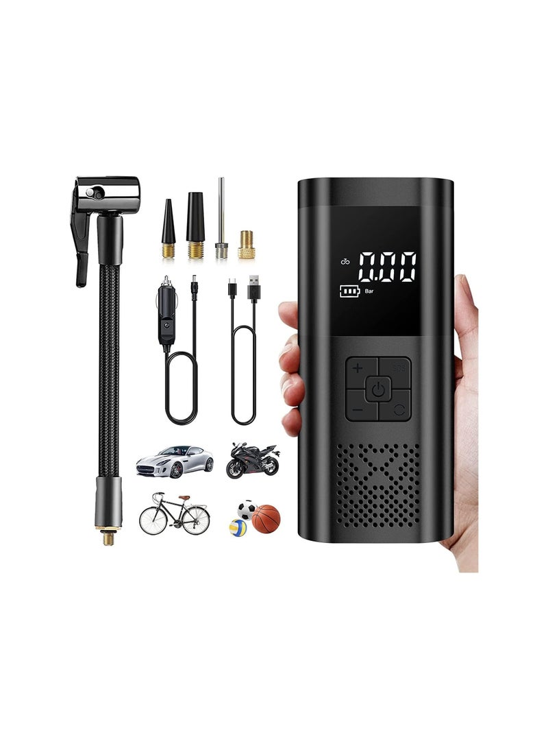 Dubkart Air Compressor Tire Inflator Pump Car Portable, 150 PSI Fast Inflation with LCD Dual Screen, [Cordless & Strong Power] Electric Tire Pump for Car Tire For Car, Bicycle, Motorcycles, Ball - Image 1
