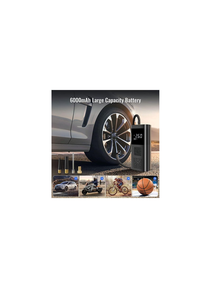 Dubkart Air Compressor Tire Inflator Pump Car Portable, 150 PSI Fast Inflation with LCD Dual Screen, [Cordless & Strong Power] Electric Tire Pump for Car Tire For Car, Bicycle, Motorcycles, Ball - Image 2