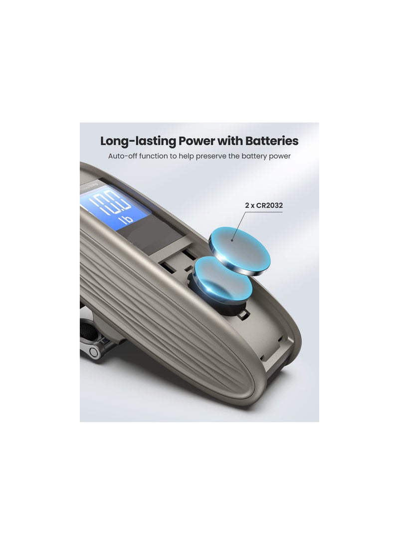 Digital Portable Luggage Scale with Backlit LCD Display, Tare Function, and 110lb/50kg Capacity, Precision Weighing Scale for Travel - Battery Included, 0.1lb/50g Accuracy. - Image 3