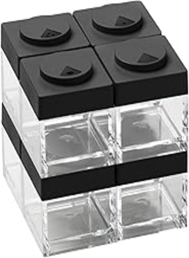 Brickstore set 8 Canister - 0,1 lt Capacity - Black