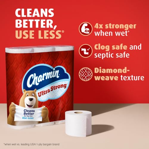 Charmin Ultra Strong Toilet Paper 6 Mega XL Rolls, 330 Sheets Per Roll - Image 2
