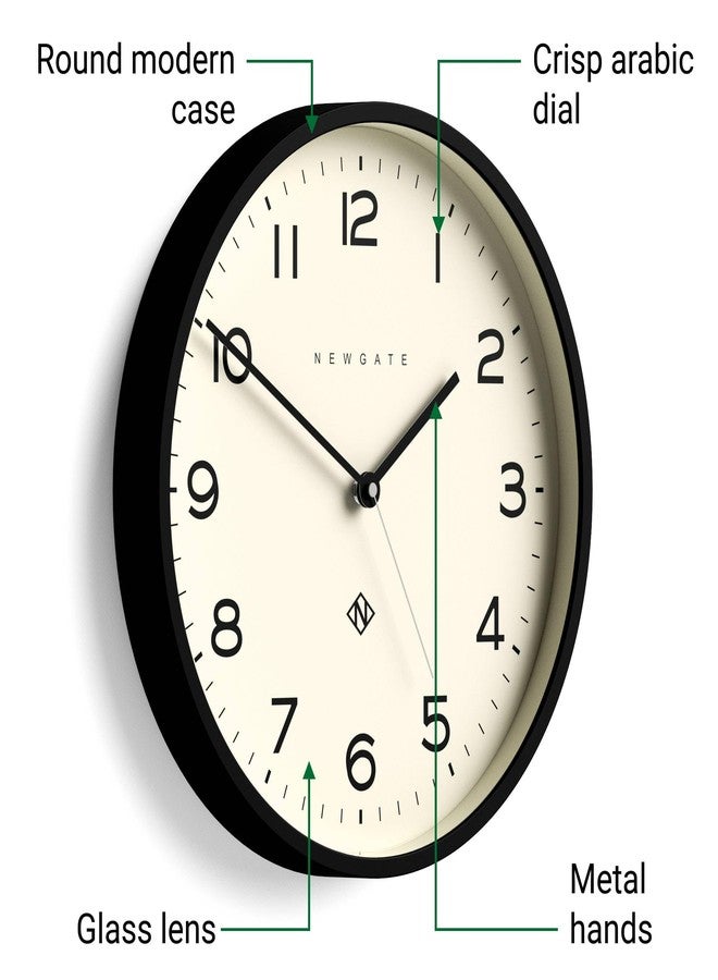 NEWGATE® Number Three Echo wall Clock | Modern Round Clock | 37cm | Black | Easy to Read Numbers | Ideal for Kitchen, Living Room or Office - Image 5