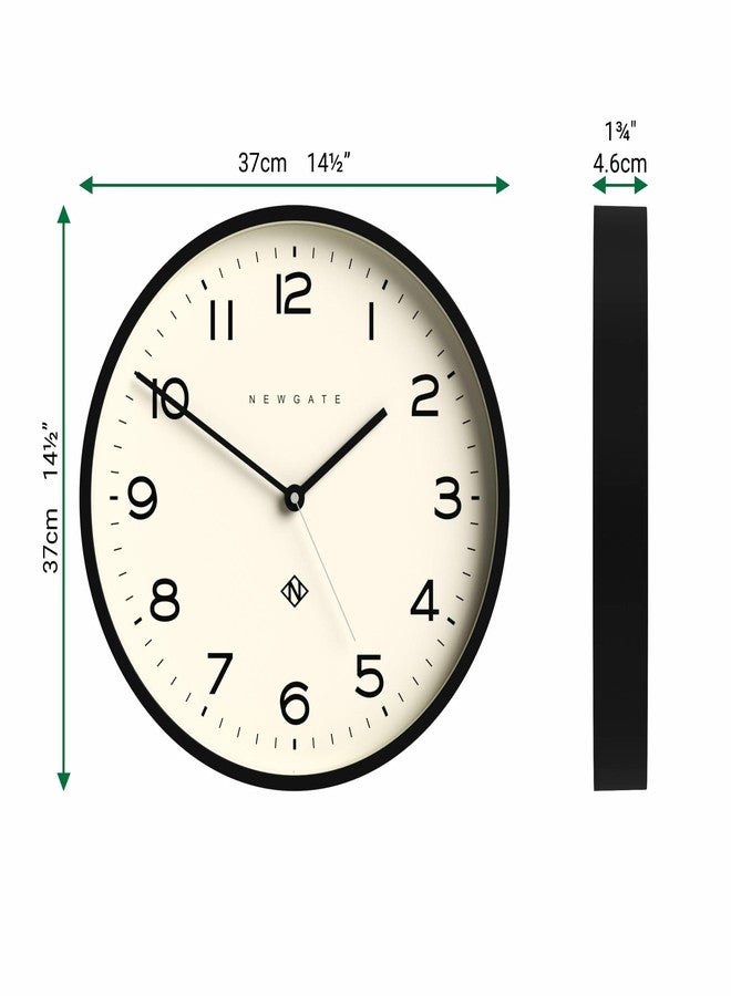 NEWGATE® Number Three Echo wall Clock | Modern Round Clock | 37cm | Black | Easy to Read Numbers | Ideal for Kitchen, Living Room or Office - Image 3