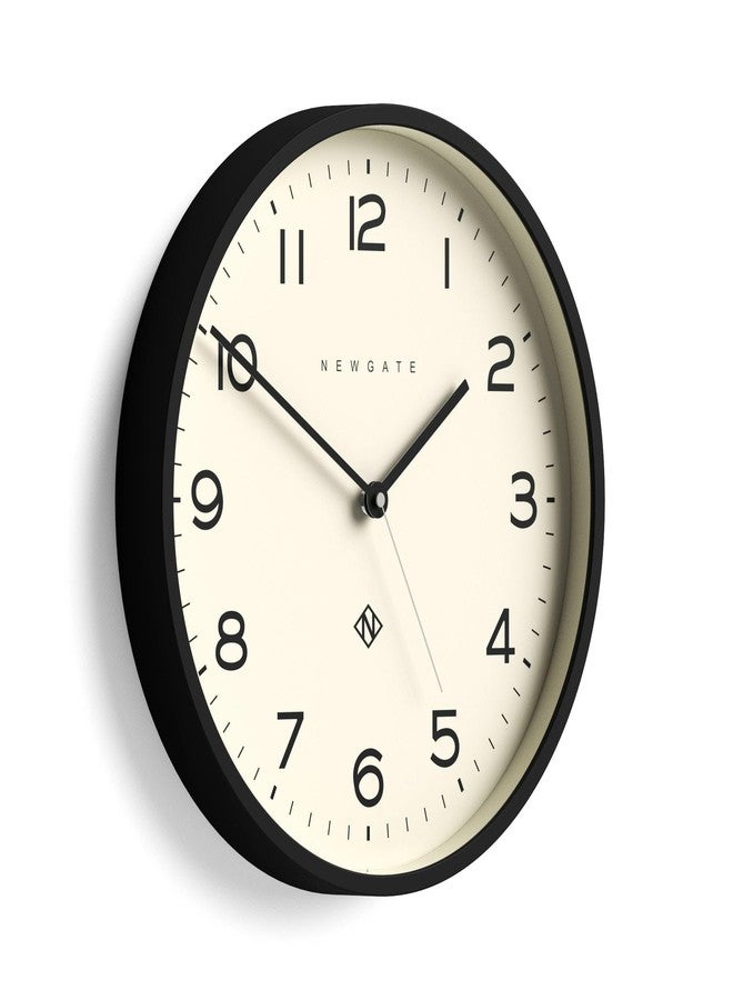 NEWGATE® Number Three Echo wall Clock | Modern Round Clock | 37cm | Black | Easy to Read Numbers | Ideal for Kitchen, Living Room or Office - Image 1