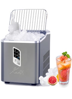 Automatic Ice Maker, 9 Cubes Ready in 6 Mins, 12Kg In 24 Hours, 1.5 L, Self- Cleaning, Two Size Ice Cube, LED Control Panel, Scoop Included