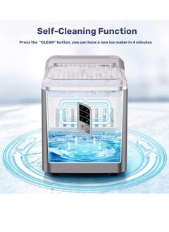 Enveix Automatic Ice Maker, 9 Cubes Ready in 6 Mins, 12Kg In 24 Hours, 1.5 L, Self- Cleaning, Two Size Ice Cube, LED Control Panel, Scoop Included  - Image 5