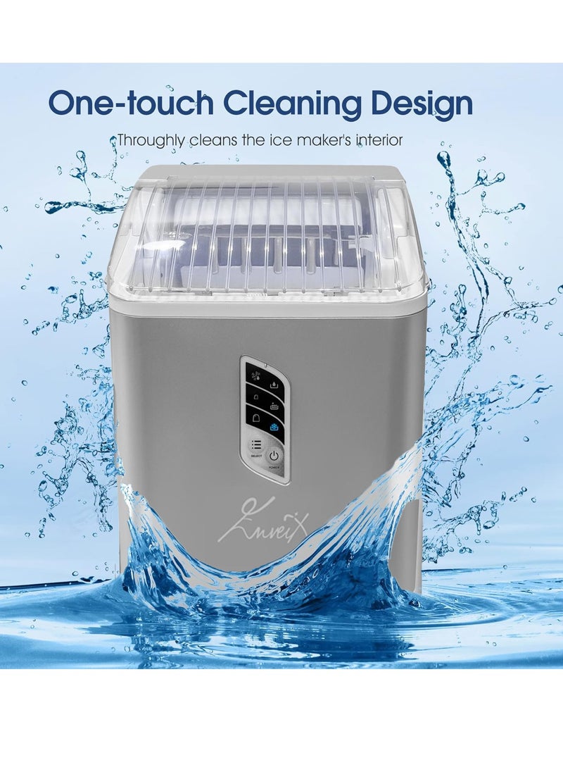 Enveix - Automatic Ice Maker, 9 Cubes Ready in 6 Mins, 12Kg In 24 Hours, 1.5 L, Self- Cleaning, Two Size Ice Cube, LED Control Panel, Scoop Included - Image 1