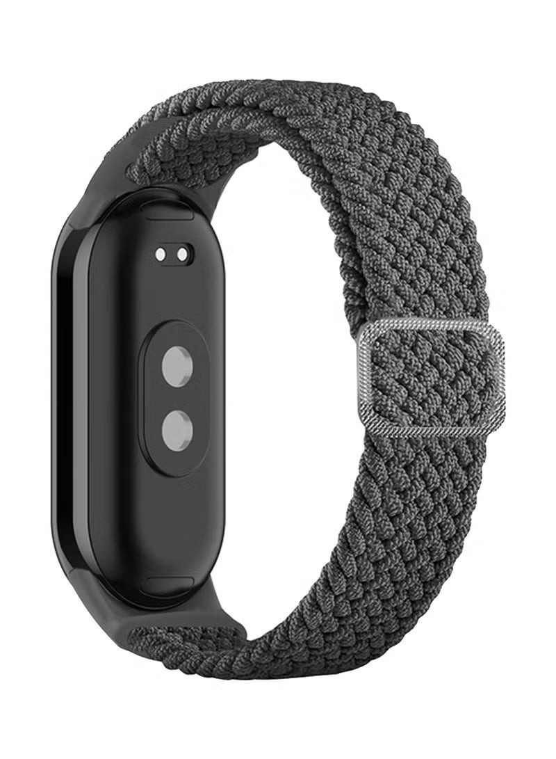 Braided Nylon Fabric Strap For Xiaomi Band 10/Xiaomi Band 9/Xiaomi Band 8(Gray) - Image 1