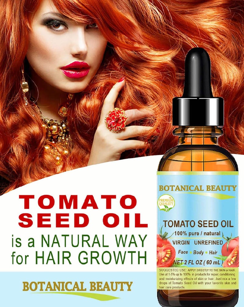 Botanical Beauty TOMATO SEED OIL 100% Pure Natural Virgin Unrefined Cold-pressed Carrier Oil for Face, Skin, Body, Hair, Lip, Nails. Rich in Vitamin E, Lycopene (0.33 Fl Oz) - Image 3