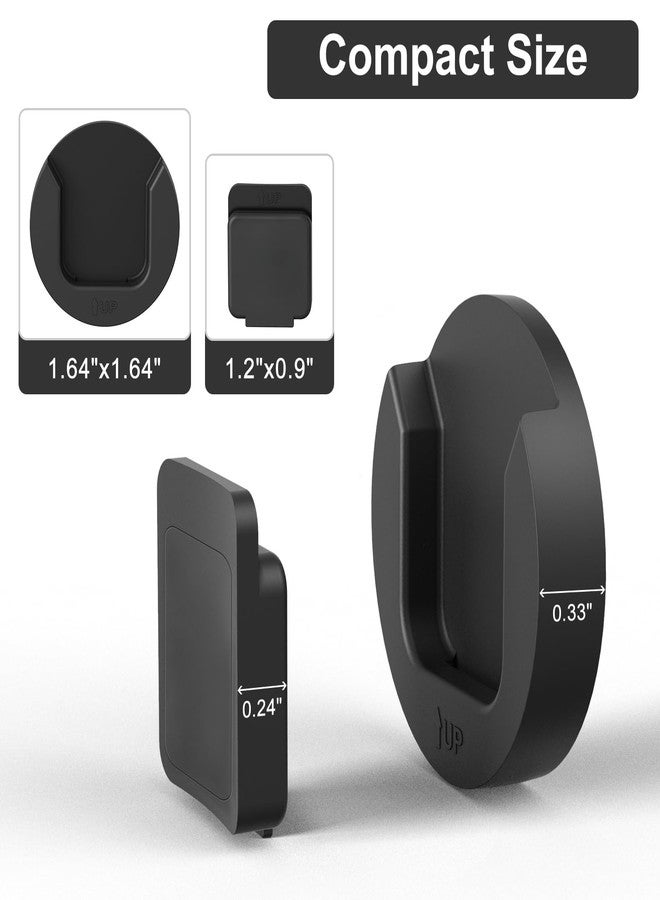 YYILIS 4 Pack Magnetic Remote Control Holder, Wall Mount, Black - Image 5