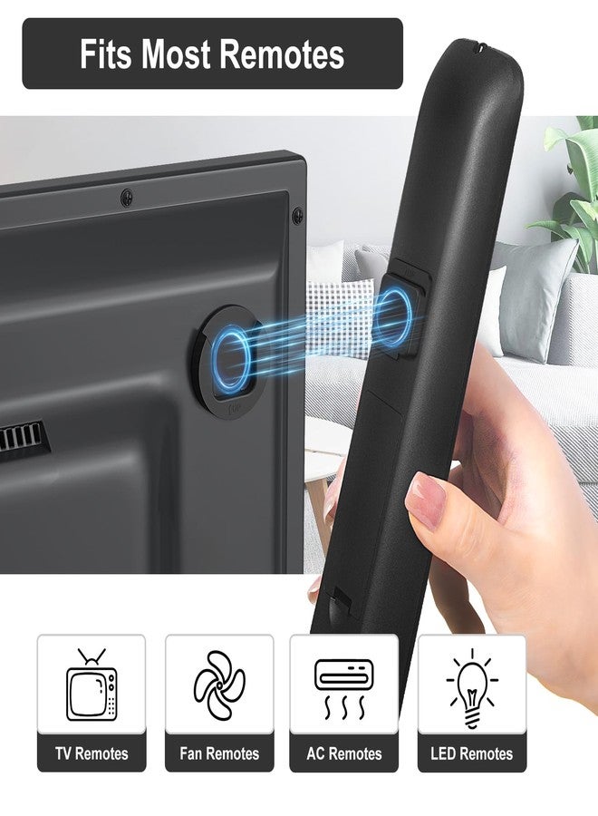 YYILIS 4 Pack Magnetic Remote Control Holder, Wall Mount, Black - Image 3