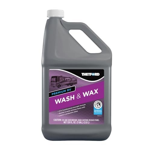 Thetford Premium RV Wash and Wax, Detergent and Wax for RVs / Boats / Trucks / Cars - 1 Gallon - Thetford 32517 - Image 1