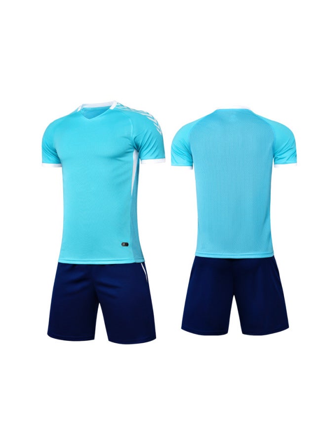 Football Uniform Set Quick-drying Breathable Children's Short-sleeved Game Training Uniform Team Uniform Adult Light Plate Jersey Printing
