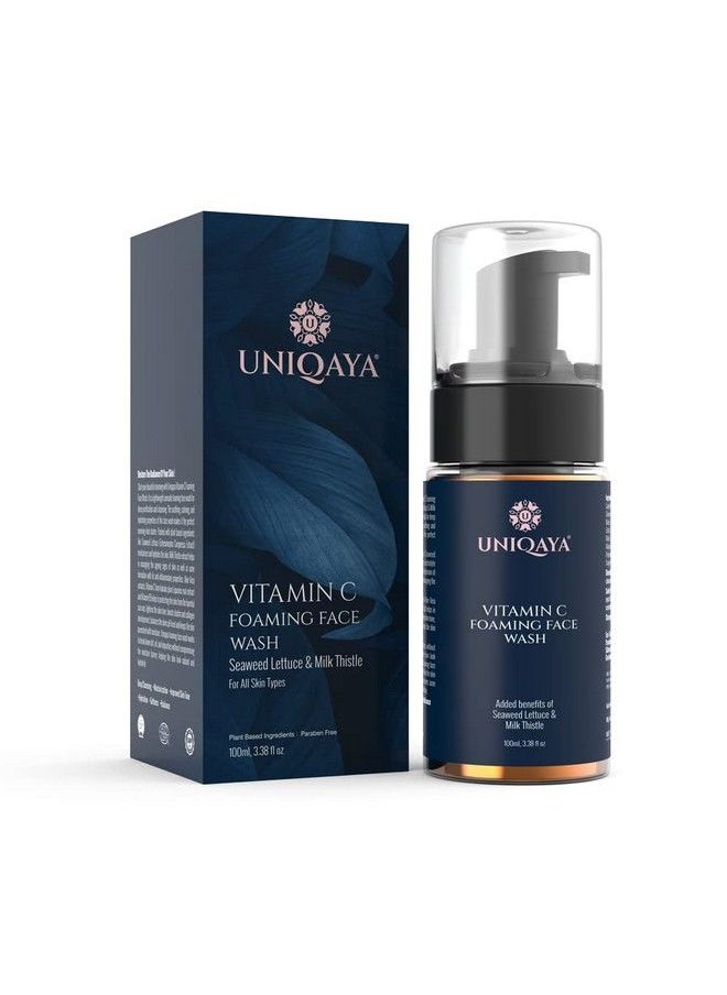 UNIQAYA - Vitamin C Foaming Face Wash For Brightening & Glowing Skin ; Face Wash For Oily Dry & Sensitive Skin ; Face Cleanser 100Ml - Image 1