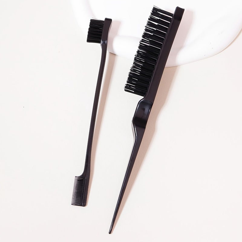Rose Red 2 Pcs Hair Brush Set With Detangling Smoothing Back Brush - Image 5