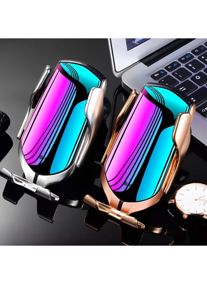 REOCLE - Wireless Car Charger 10W Fast Wireless Charger for car Auto-Clamping Fit for iPhone 15 14 13 12 11 Pro Max & Samsung Galaxy S23 Ultra S22 S21 S20 S10+ S9+ Note 9 etc - Image 1